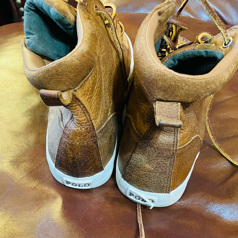 Ralph Lauren Men’s Leather Lace Up Boots - Picture 4 of 6